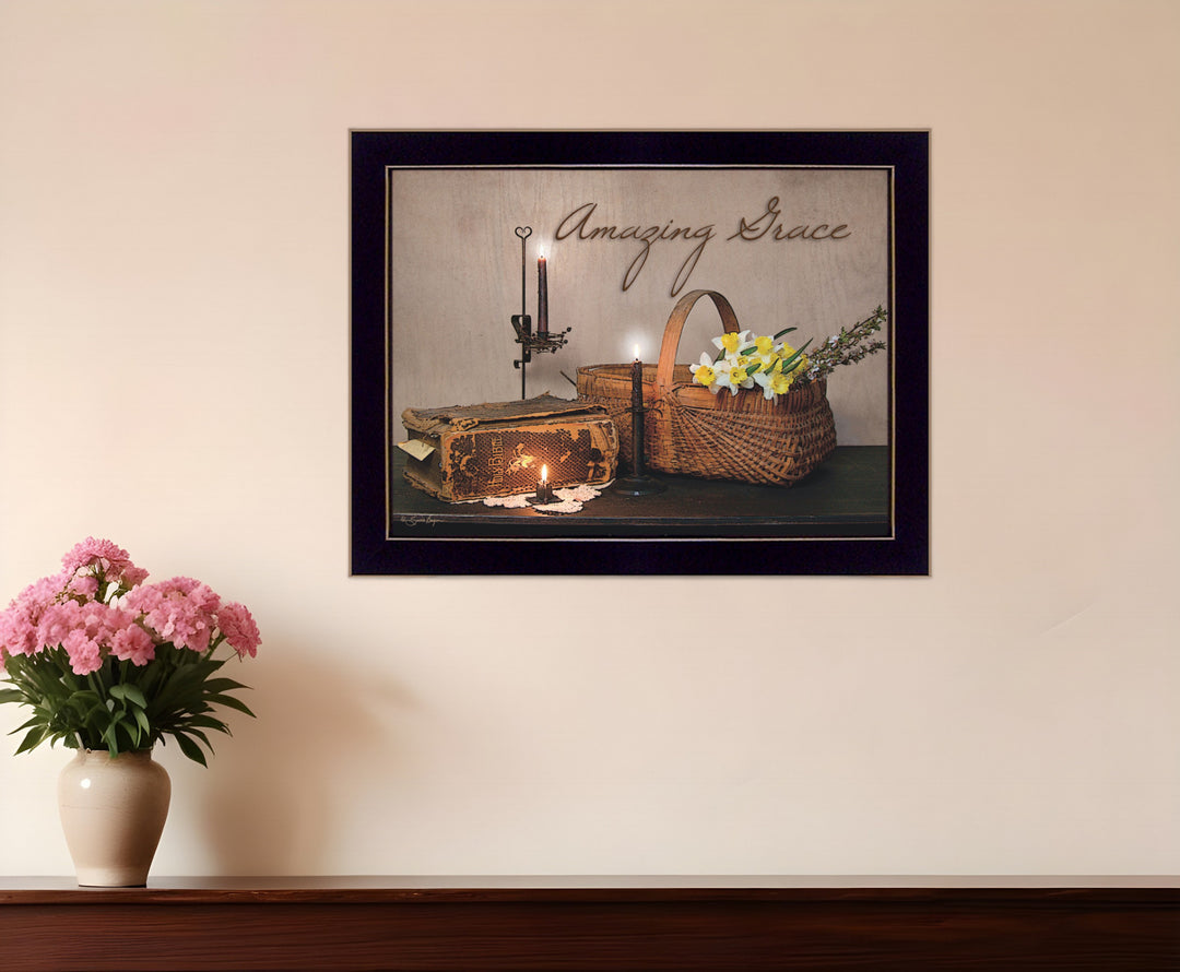 Amazing Grace 9 Black Framed Print Wall Art