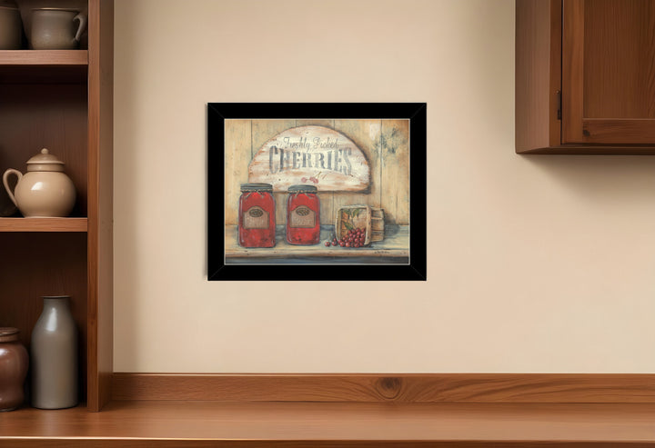 CHERRY JAM 4 Black Framed Print Wall Art