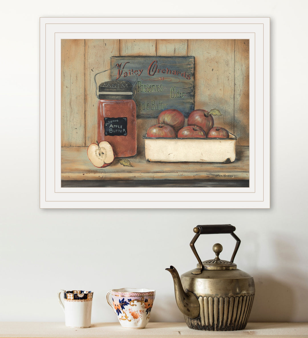 Apple Butter 3 White Framed Print Wall Art