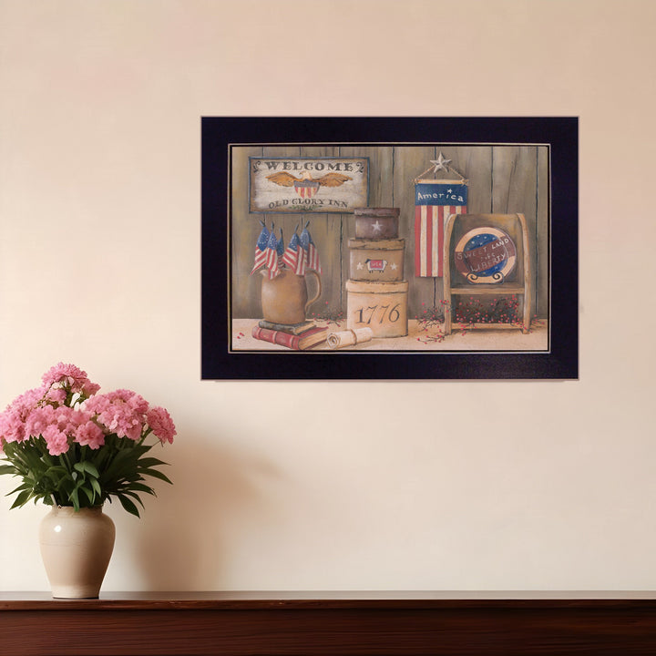 Sweet Land of Liberty 1 Black Framed Print Wall Art