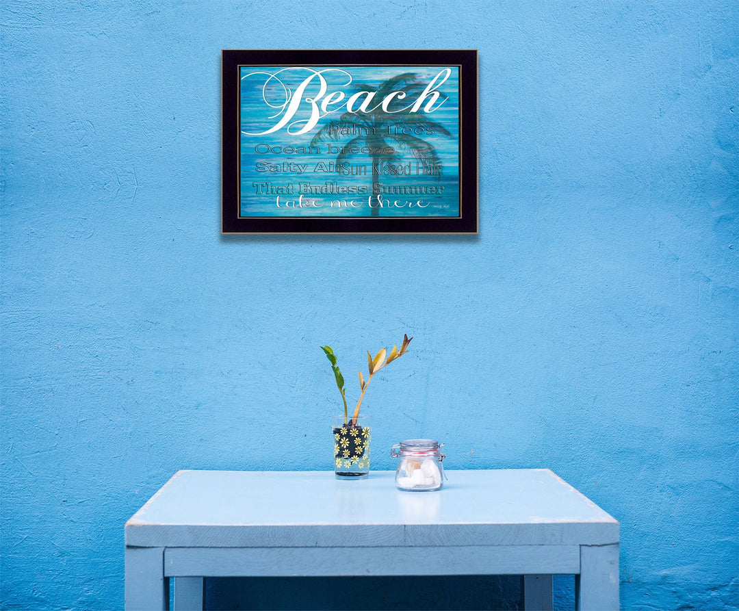 Take Me There 1 Black Framed Print Wall Art