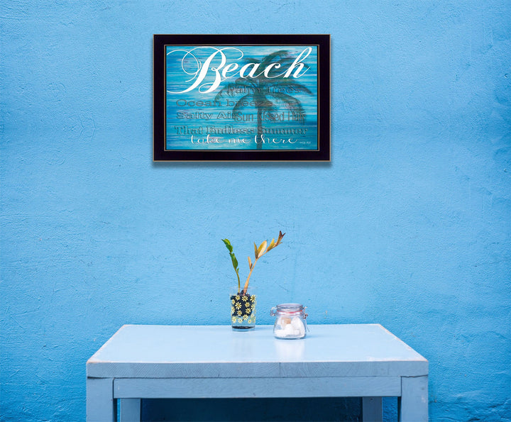 Take Me There 1 Black Framed Print Wall Art