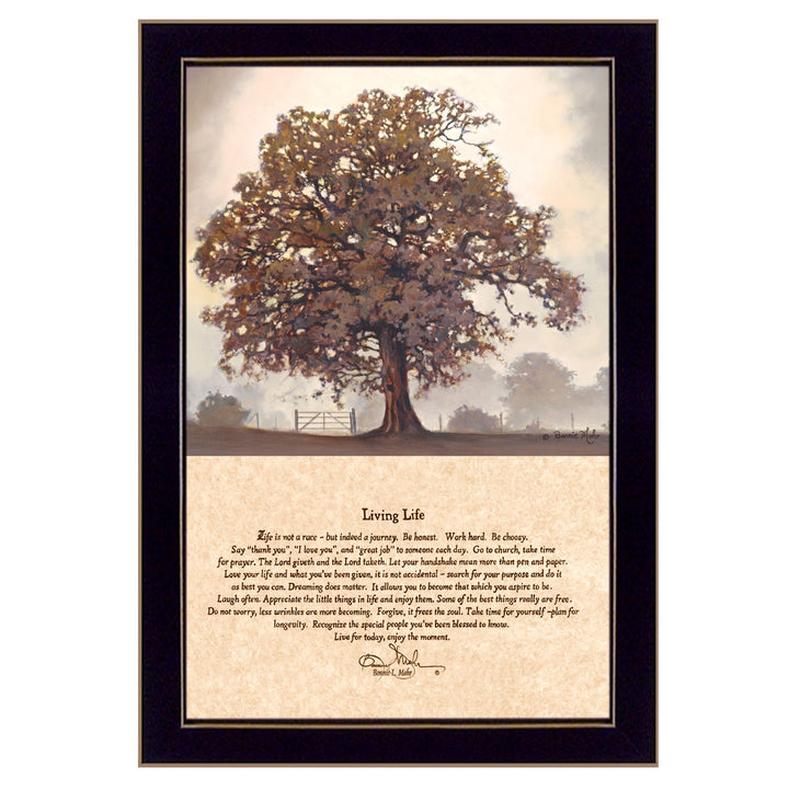 Living Life Black Framed Print Wall Art