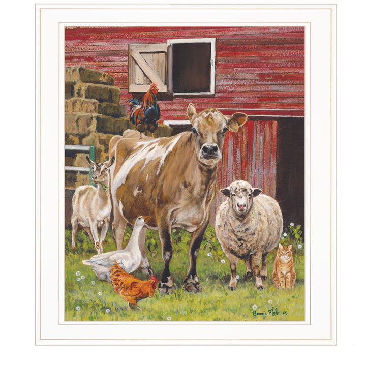 Barnyardigans White Framed Print Wall Art