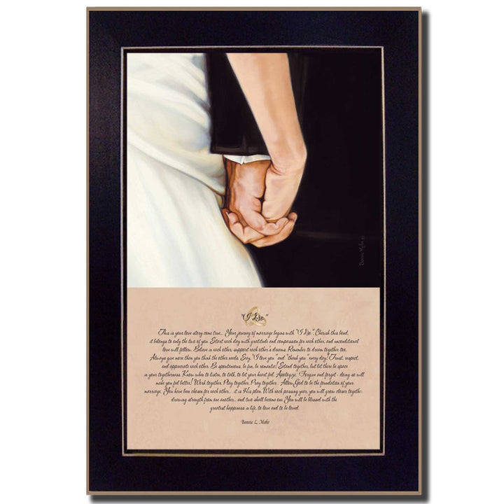 I Do Black Framed Print Wall Art