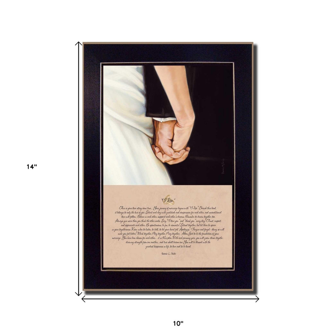 I Do Black Framed Print Wall Art