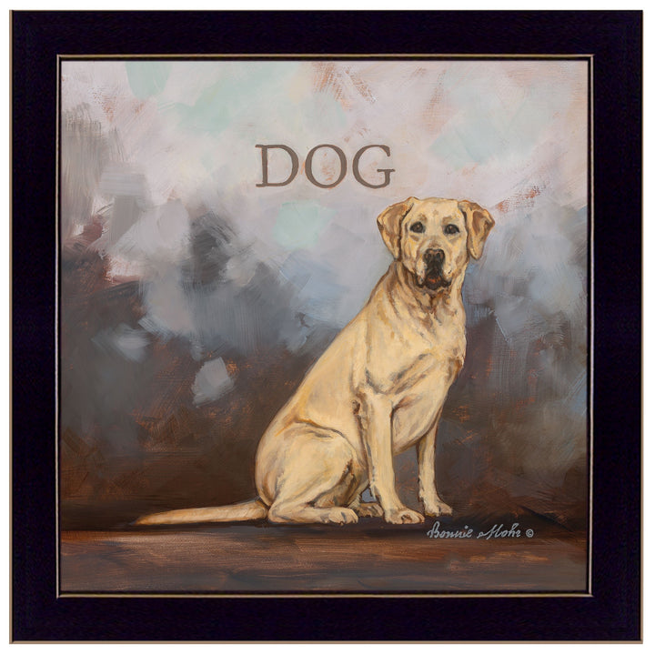 Dakota the Dog Black Framed Print Wall Art