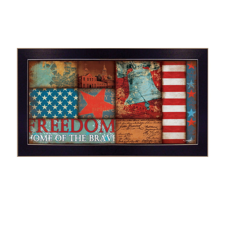 Freedom Black Framed Print Wall Art