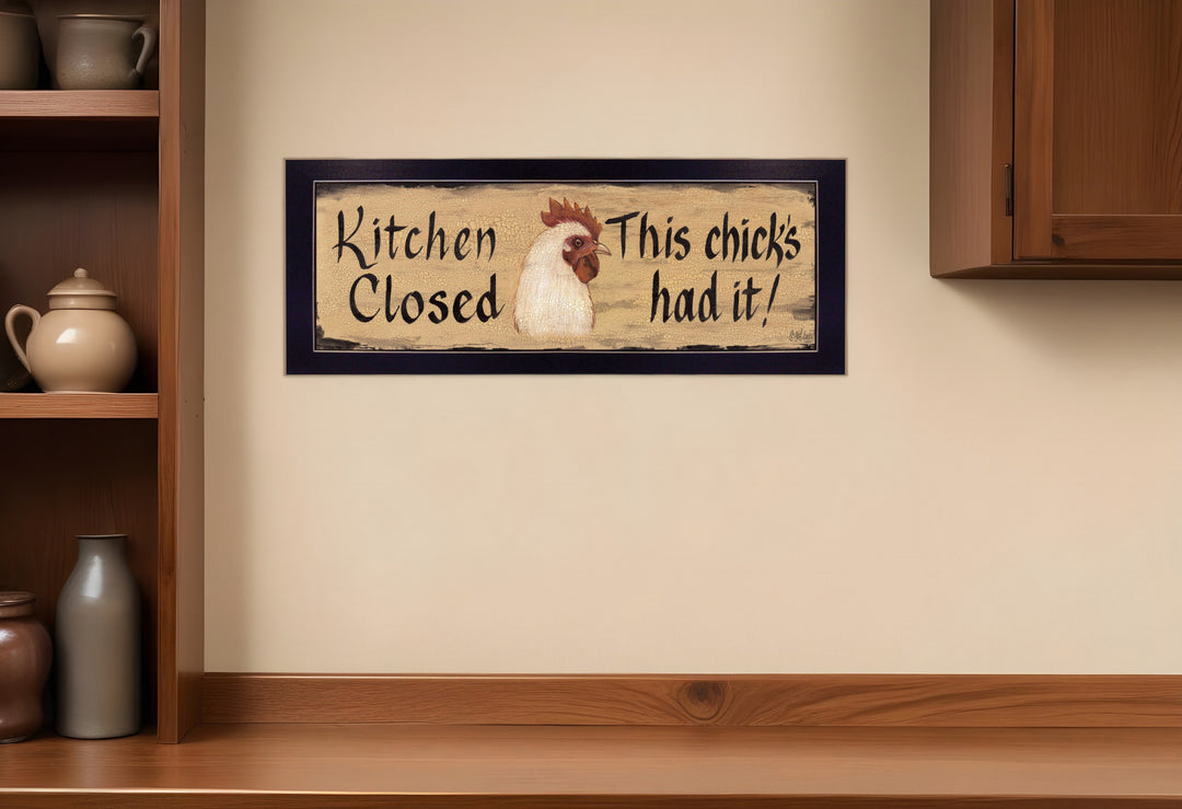 Kitchen Closed Black Framed Print Kitchen Wall Art