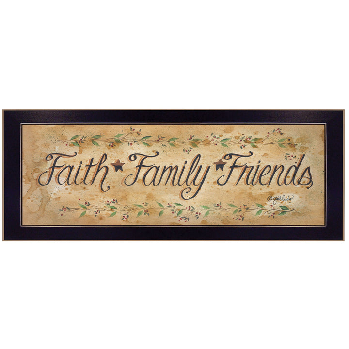 Faith*Family*Friends Black Framed Print Wall Art