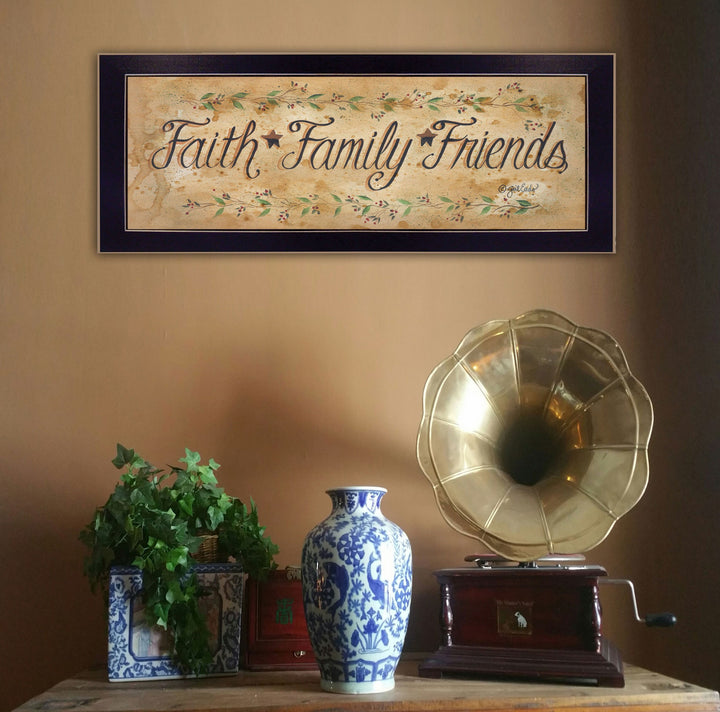 Faith*Family*Friends Black Framed Print Wall Art