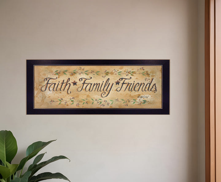 Faith*Family*Friends Black Framed Print Wall Art