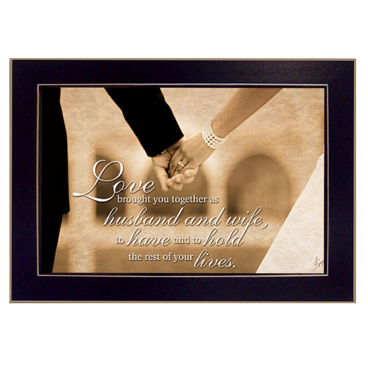 To Have and To Hold 1 Black Framed Print Wall Art