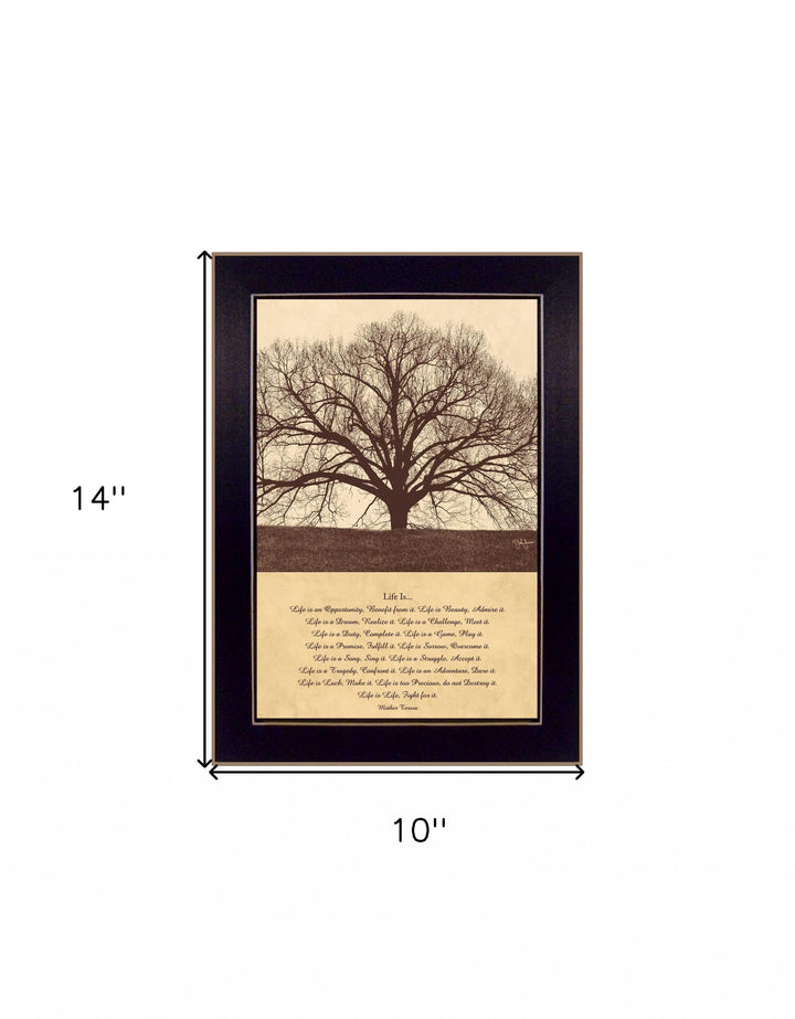 Life Is 1 Black Framed Print Wall Art