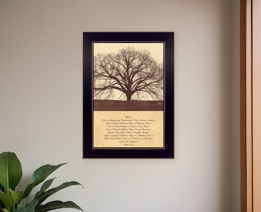 Life Is 1 Black Framed Print Wall Art