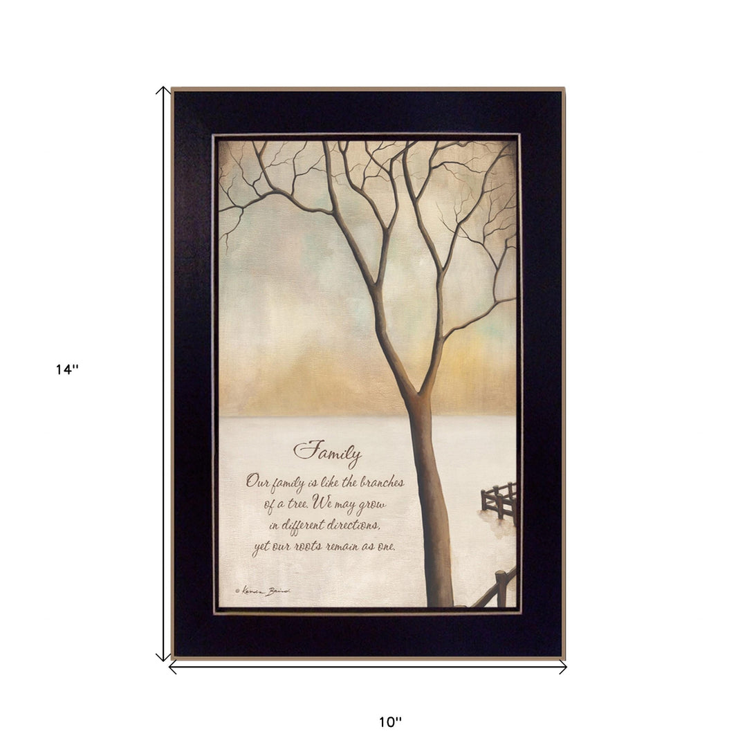 Family 1 Black Framed Print Wall Art