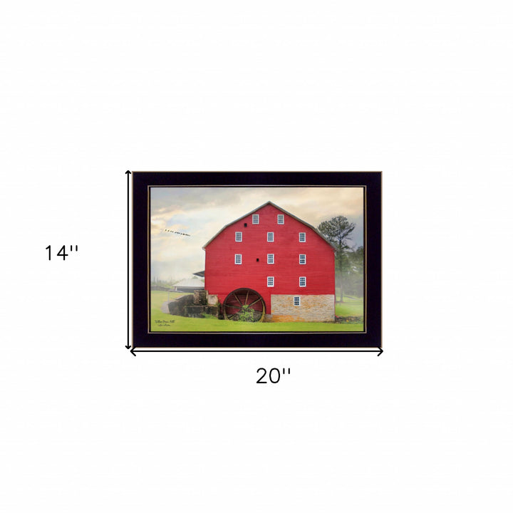 Willow Grove Mill 1 Black Framed Print Wall Art