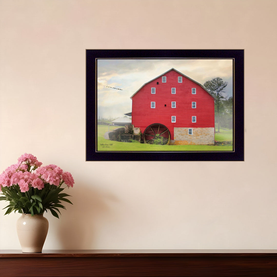 Willow Grove Mill 1 Black Framed Print Wall Art