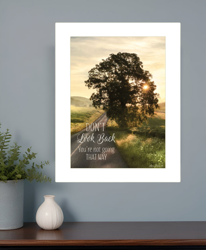 Dont Look Back 2 White Framed Print Wall Art