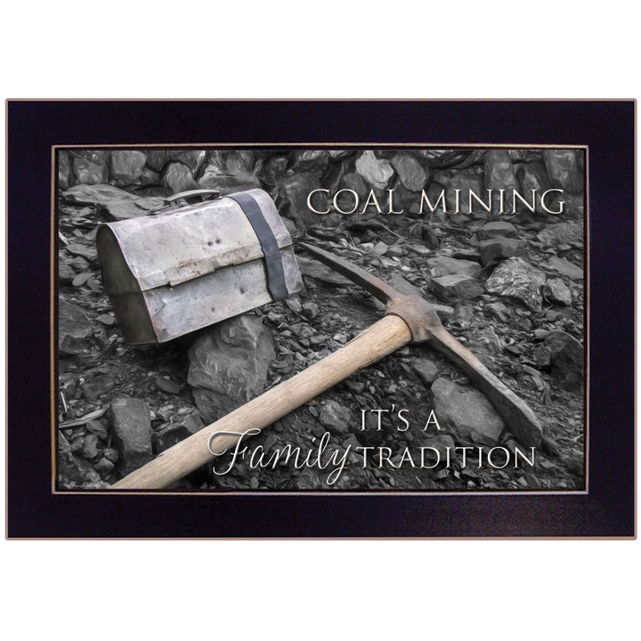 Coal Mining 1 Black Framed Print Wall Art