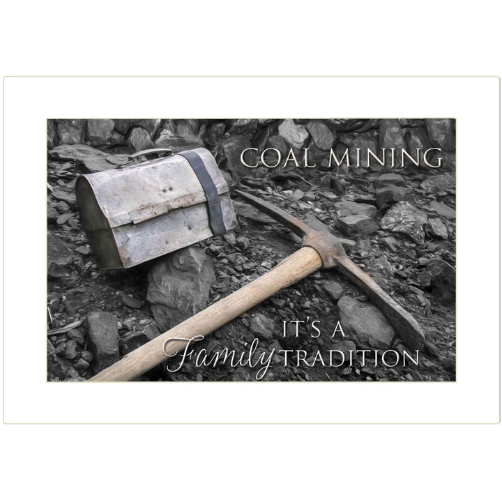 Coal Mining 2 White Framed Print Wall Art