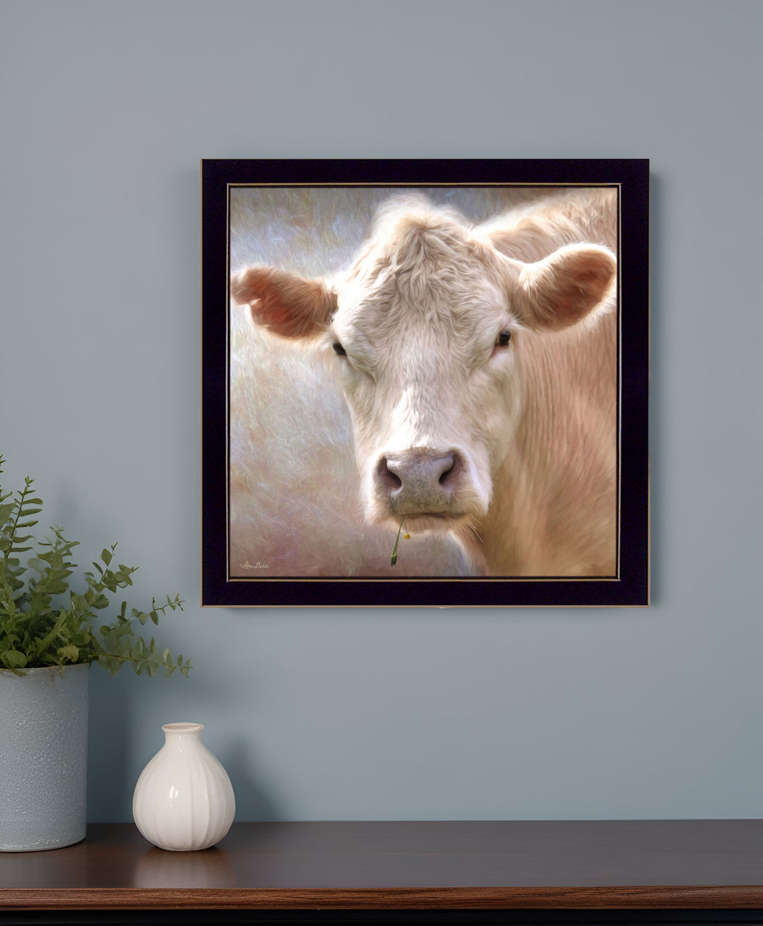 Up Close on the Farm Black Framed Print Wall Art