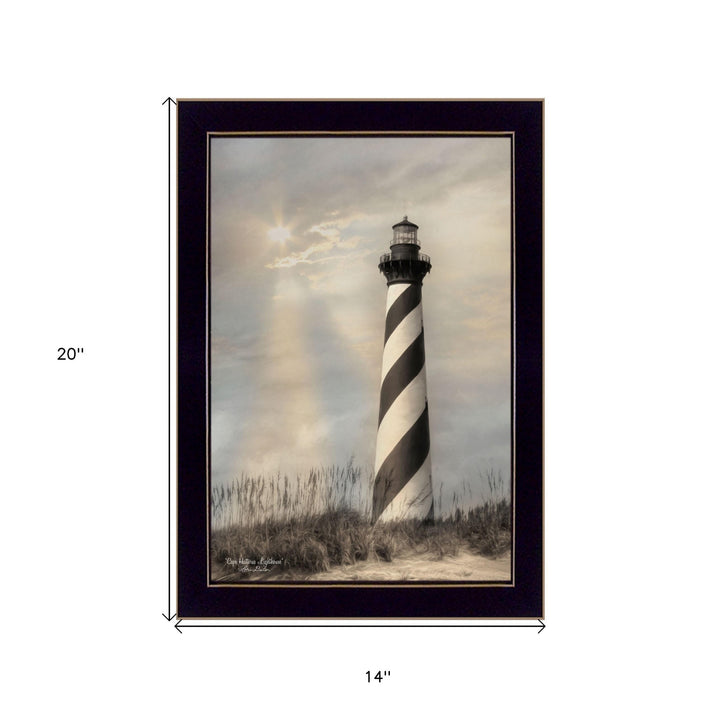 Cape Hatteras Lighthouse 1 Black Framed Print Wall Art