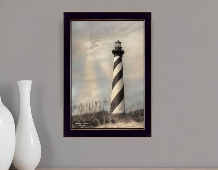 Cape Hatteras Lighthouse 1 Black Framed Print Wall Art