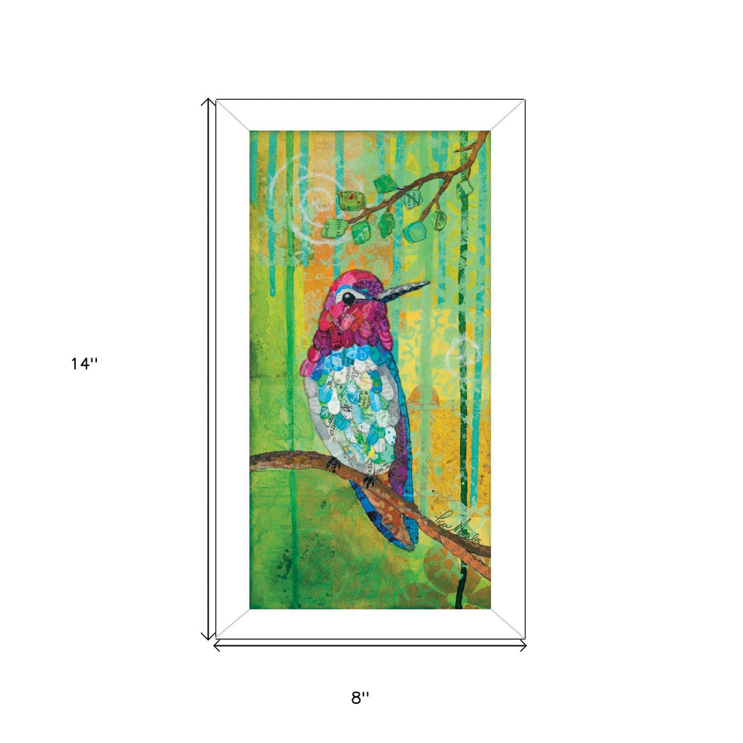 Annas Hummingbird White Framed Print Wall Art