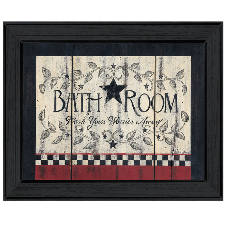 Bathroom 6 Black Framed Print Bathroom Wall Art