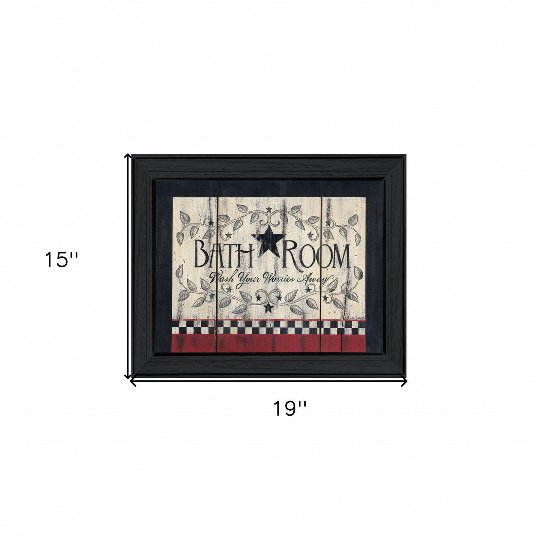 Bathroom 6 Black Framed Print Bathroom Wall Art