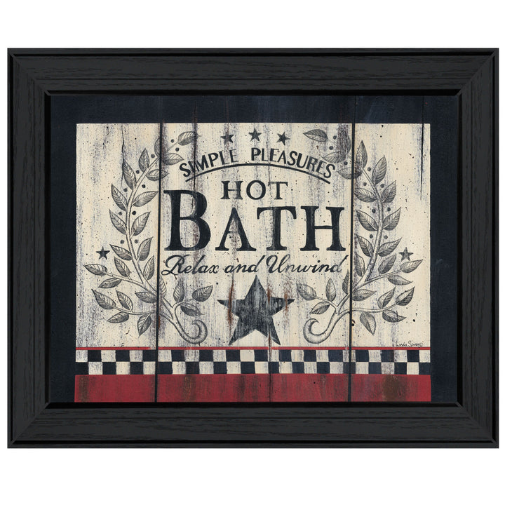 Hot Bath 10 Black Framed Print Bathroom Wall Art