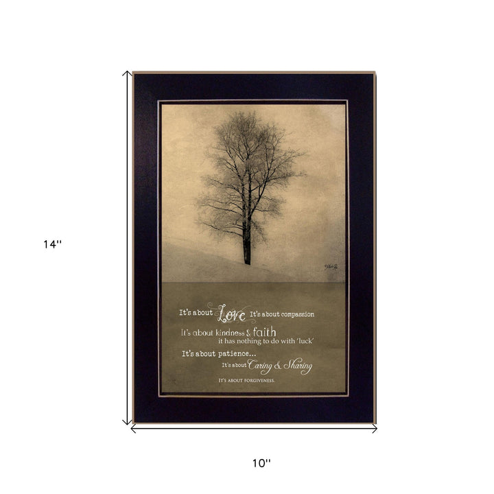 Its All About Love Black Framed Print Wall Art