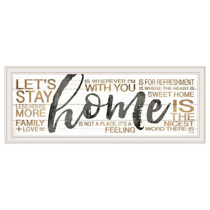 Home White Framed Print Wall Art