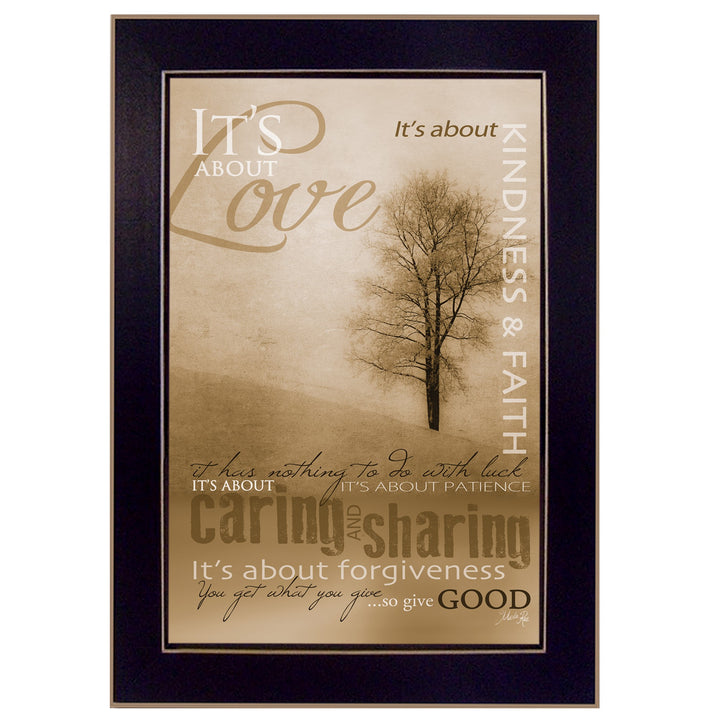 Its About Love 1 Black Framed Print Wall Art