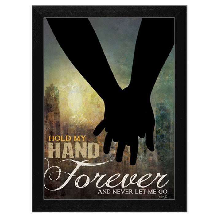 Hold My Hand Forever 1 Black Framed Print Wall Art