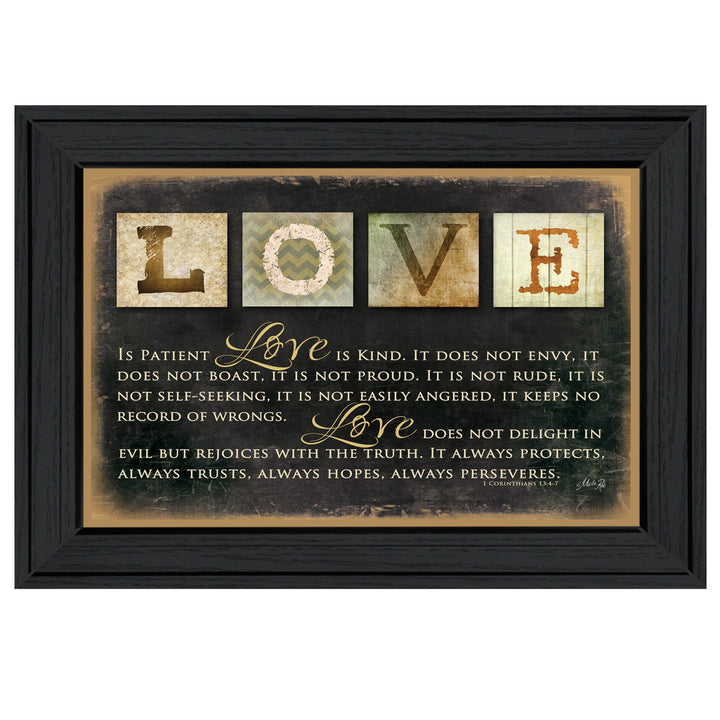 Love 1 Black Framed Print Wall Art