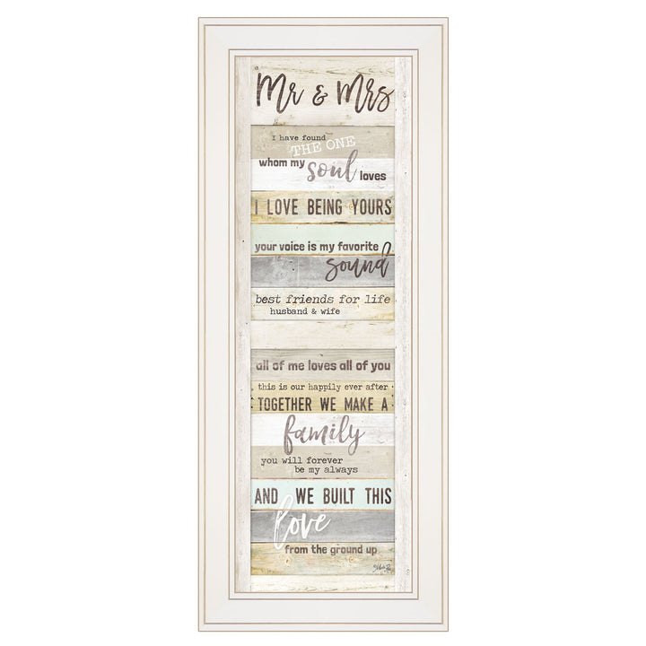 Mr and Mrs 2 White Framed Print Wall Art