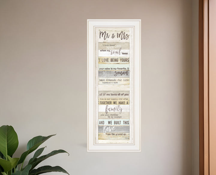 Mr and Mrs 2 White Framed Print Wall Art