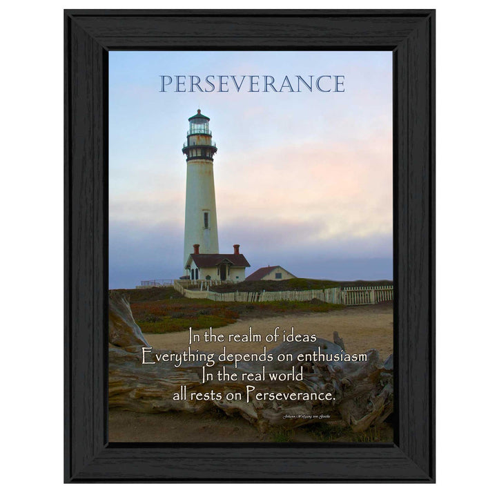 Perseverance 1 Black Framed Print Wall Art