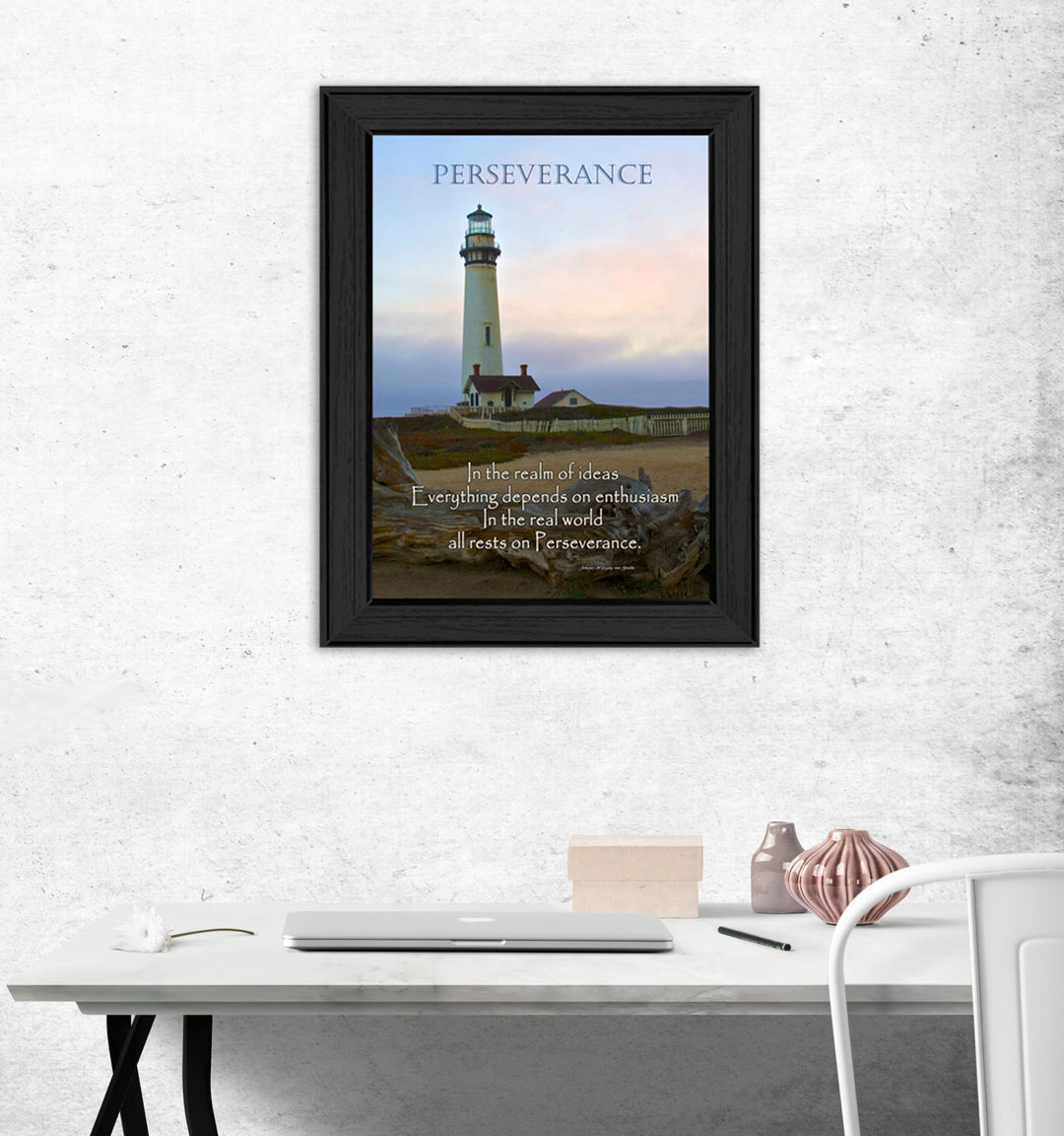 Perseverance 1 Black Framed Print Wall Art