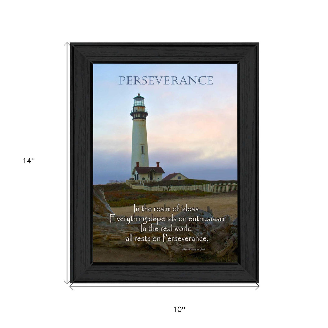 Perseverance 1 Black Framed Print Wall Art