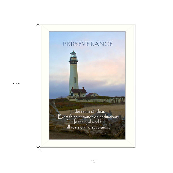 Perseverance 2 White Framed Print Wall Art