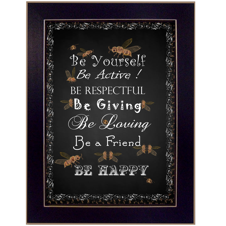 Be Yourself 1 Black Framed Print Wall Art