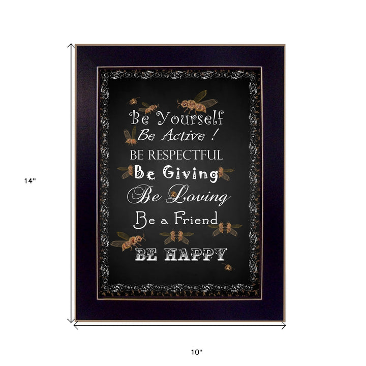 Be Yourself 1 Black Framed Print Wall Art