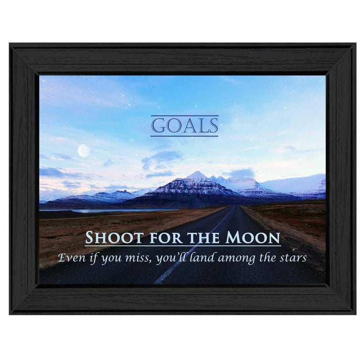 Goals 1 Black Framed Print Wall Art