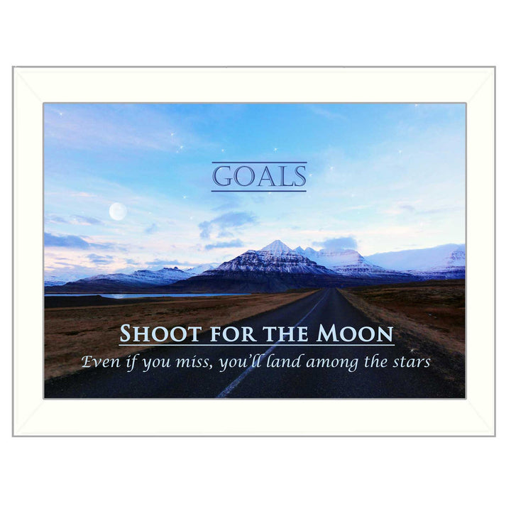 Goals 2 White Framed Print Wall Art