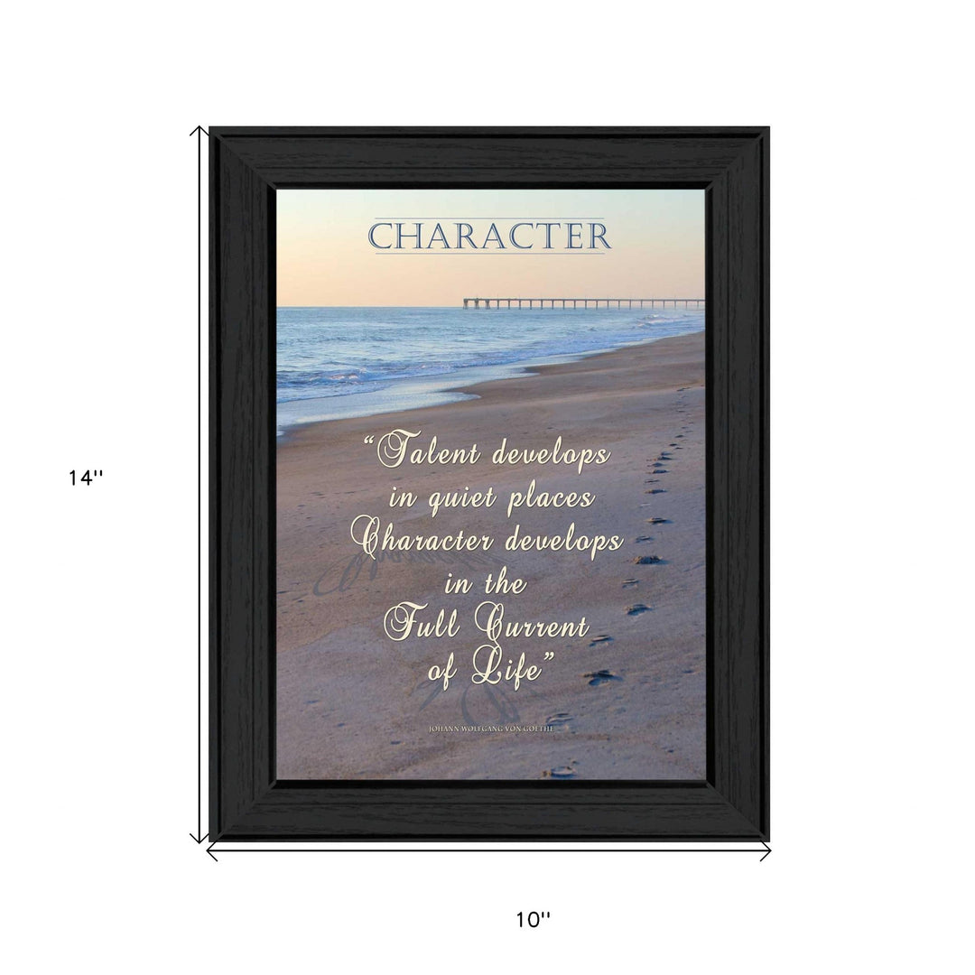 Character 1 Black Framed Print Wall Art