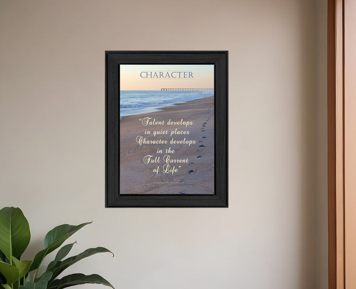 Character 1 Black Framed Print Wall Art