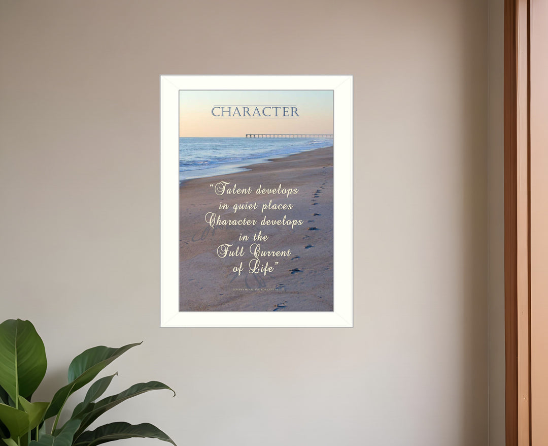 Character 2 White Framed Print Wall Art